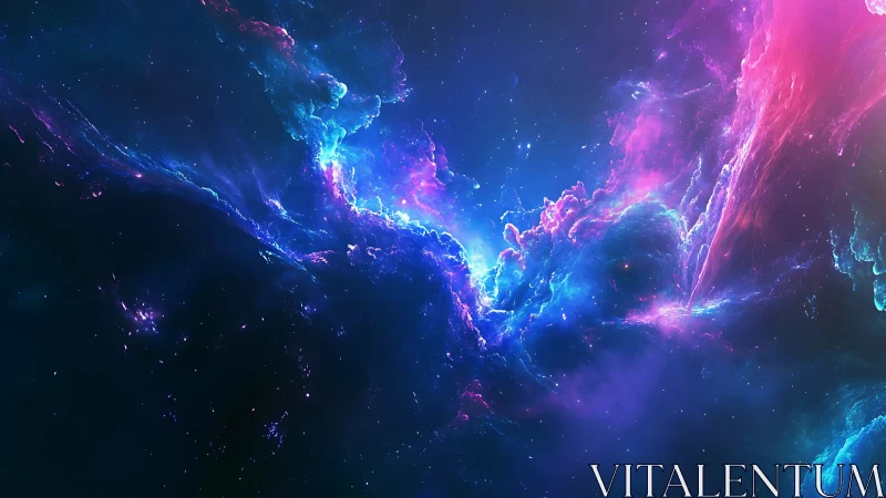 Nebula core glows with electric cyan and magenta storm