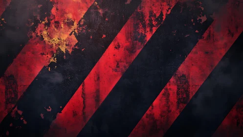 Grunge Red and Black Diagonal Striped Industrial Texture Background.