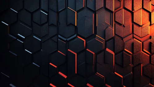 Glowing hexagon wall welcomes bold light and deep shadow