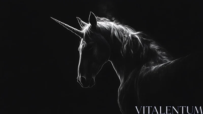 Moonlit phantom unicorn carved from whispering starlight.