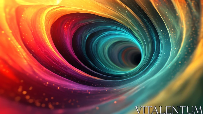 Concentric multicolor vortex forms a central void aperture