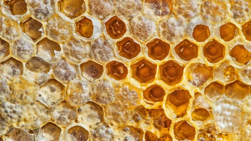 Macro analysis of wax honeycomb lattice and cavity topology.