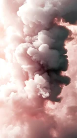 Volumetric pastel smoke plumes with high dynamic range contrast