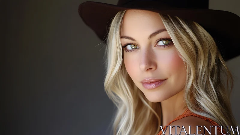 Soft-lit blonde portrait captures calm confidence and grace