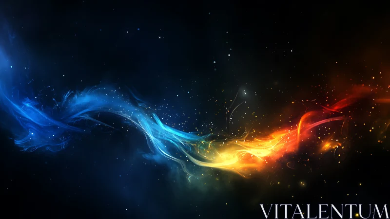 Cosmic energy streams collide in vibrant spectral dance.