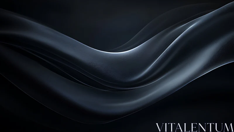 Dark metallic waveforms with smooth flowing surface details.