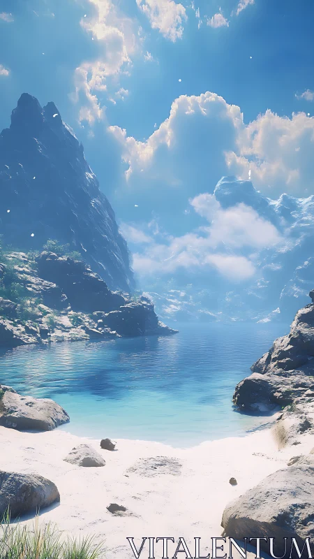 Where Cliffs Cradle Impossible Blue in Their Ancient Stone Embrace