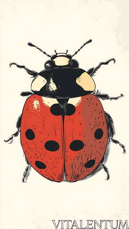 Ladybug illustration shows dorsal view with clear markings