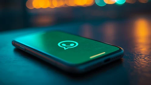 Glowing Chat App Welcomes You with Vibrant Neon Light