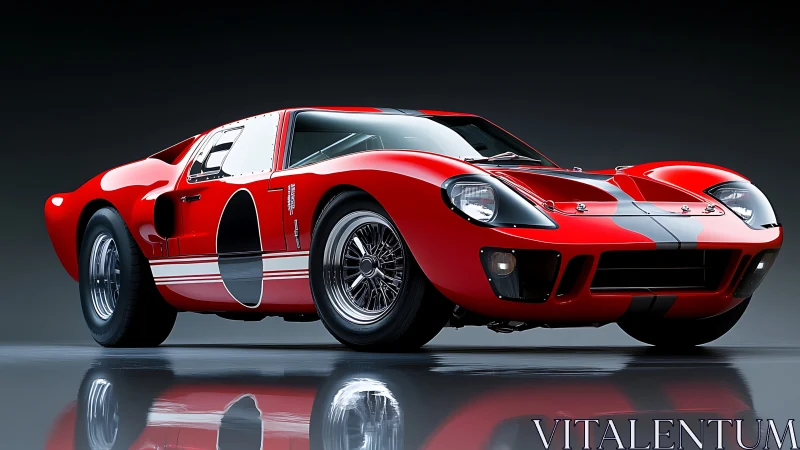 Scarlet track missile crouches low on mirror-slick studio floor