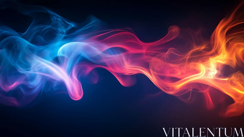 Luminous Fluid Dynamics: Neon Energy Flow with Blue-to-Orange Gradient