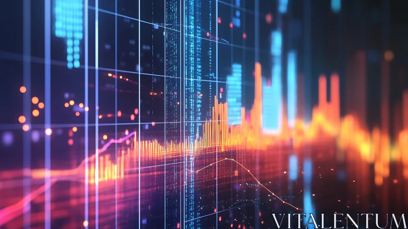 Neon market skyline where data candles burn bright.