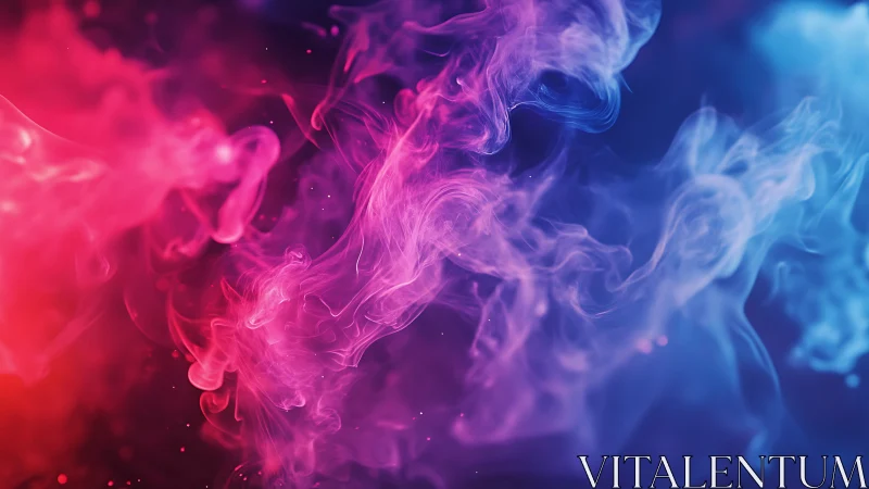 Chromatic vapor dynamics in magenta to cyan spectral field.