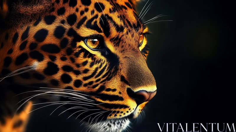 Amber Eyes Fixed: The Leopard's Penetrating Gaze.
