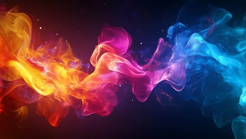 Luminous Ink Swirls in Neon Gradients.