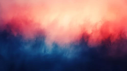 Vivid Abstract Gradient With Red And Blue Misty Brush Strokes.