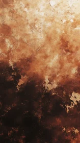 Oxidized metallic surface with rich brown corrosion gradient