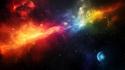 Digital nebula ribbon across deep-space celestial field.