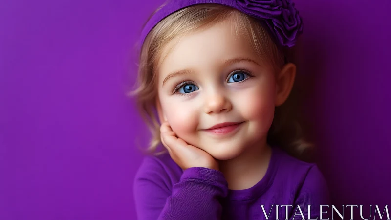 Violet Dreams: Young Joy in Purple Reverie