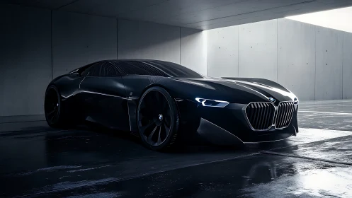 Low-slung BMW concept coupe exhibits aggressive aerodynamics, LED trim