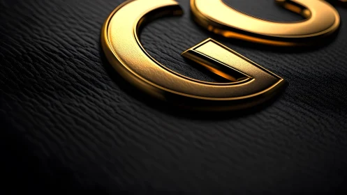Elegant Gold Embossed Lettering on Black Leather Background.