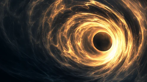 Accretion disk vortex encircles luminous simulated black hole