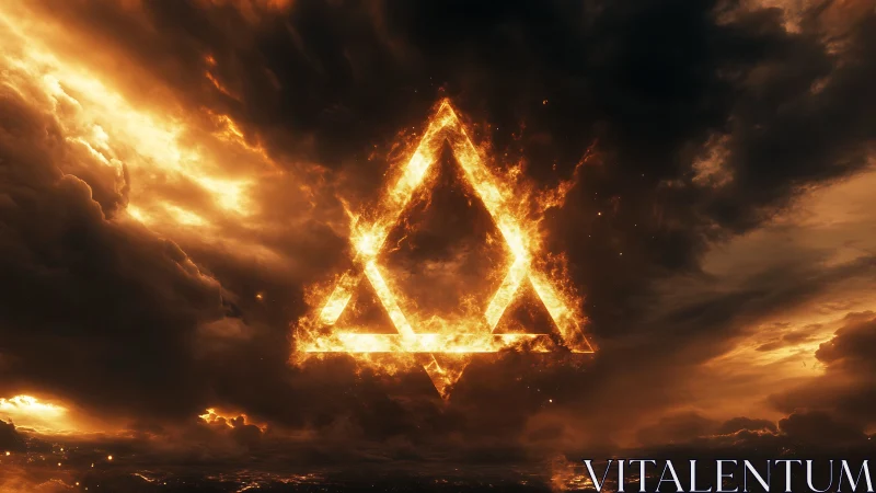 Star of Fire: Divine Geometry in Golden Flames.