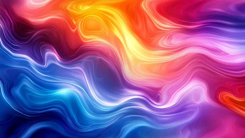 Radiant flowing color waves create a vibrant energy field