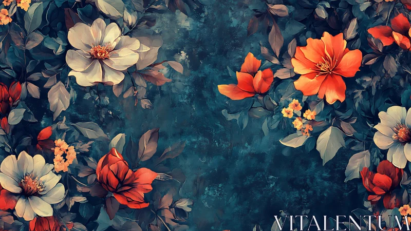 Luminous Blooms Dance Across Teal Depths with Radiant Fire