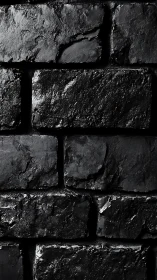 Midnight brickwork gleams with inky industrial drama.