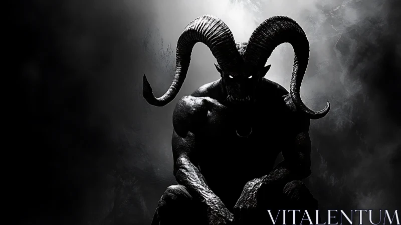 Horned shadow guardian resting in swirling stormlight.