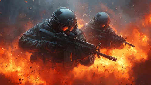 Flamewalk tactical duo carving a corridor through chaos.