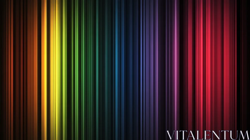 Vertical multicolor light bands across dark gradient field.
