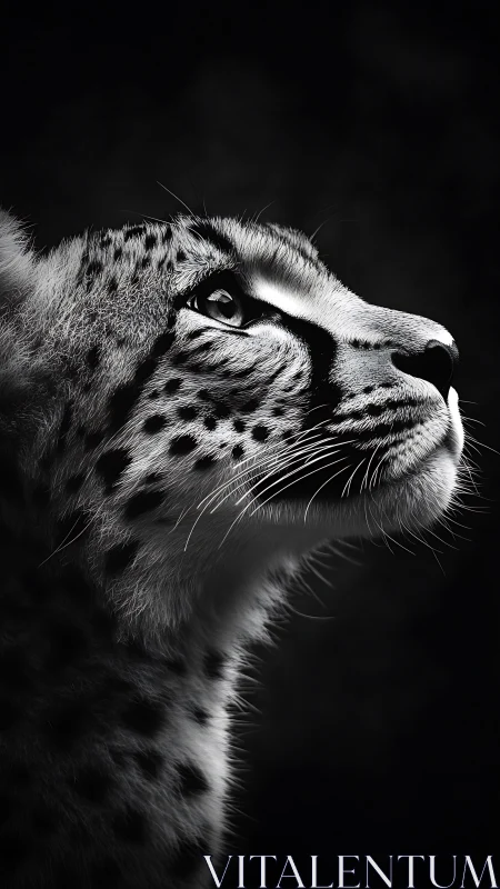 Nocturnal Gaze: Leopard's Contemplative Reverie.