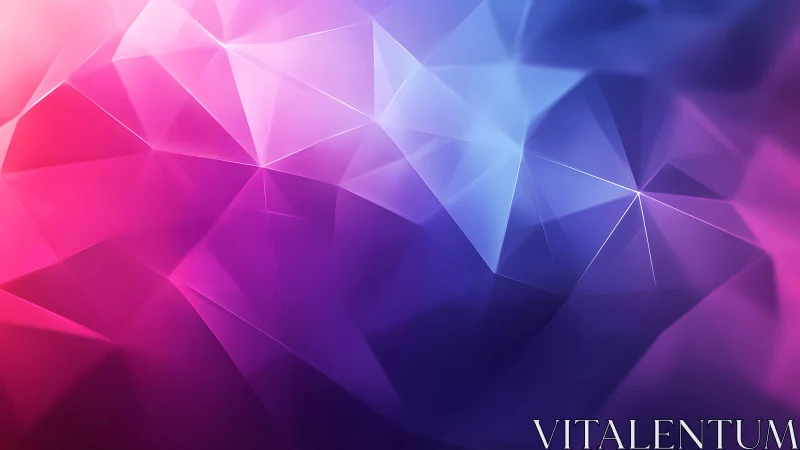 Vibrant Abstract Polygonal Background in Pink and Purple Tones.