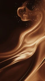 Spectral caramel fluid dynamics with molten metallic sheen