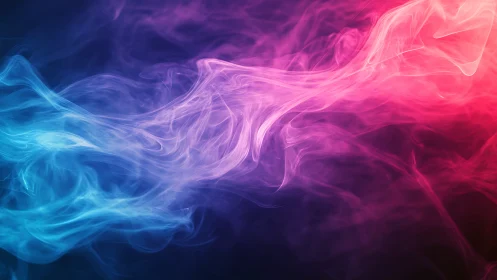 Colored vapor plumes forming gradient flow across frame.