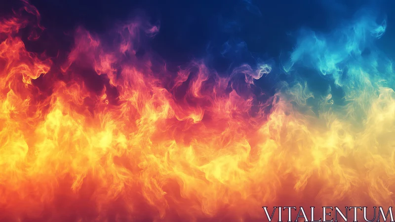 Flames Dancing Between Warmth and Cool Wonder.