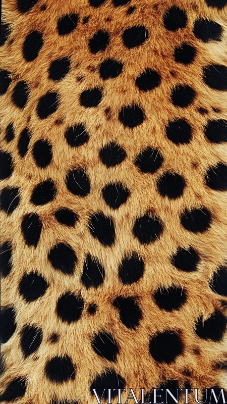 Leopard fur displays densely packed circular dark spots
