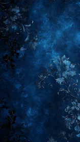 Midnight blue textured background with ornate floral embossing