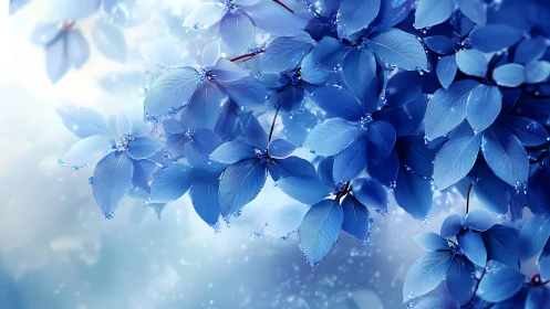 Crystalline Petals Dancing Through Luminous Sky