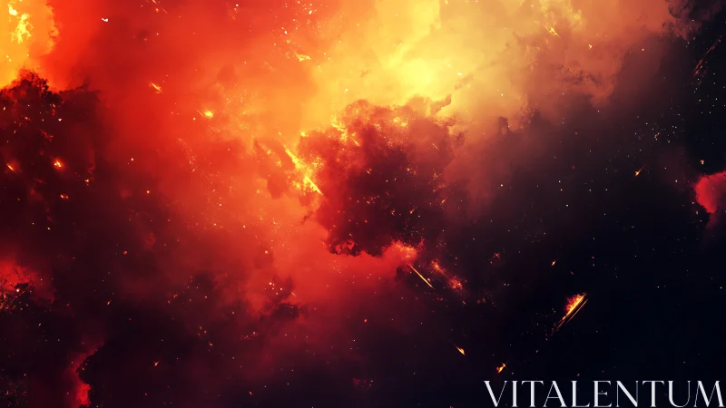 Incandescent Explosion With Radiating Particles and Smoke