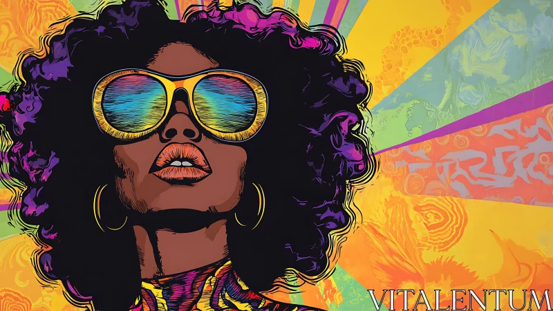 Bold retro portrait celebrates color, confidence, and groove