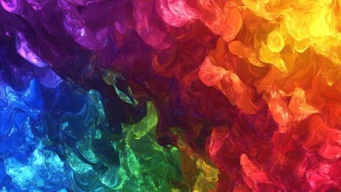 Multicolor abstract swirl with full spectrum blending.