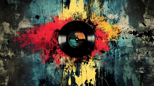Vinyl at the heart of bold splashes and urban color play.