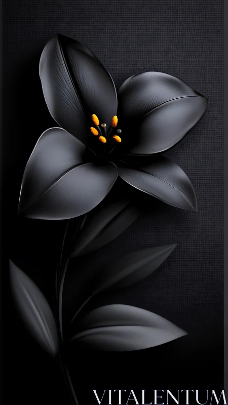 Obsidian Bloom: Where Midnight Petals Ignite Golden Secrets