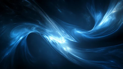 Gentle blue nebula currents swirling through quiet starlight.