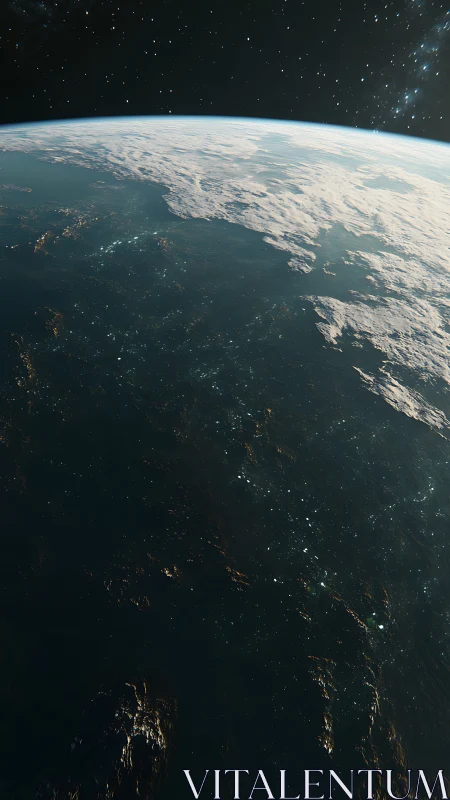 Soft dawn over a quiet blue world seen from orbit.