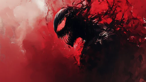 Symbiotic creature emerges from swirling red void