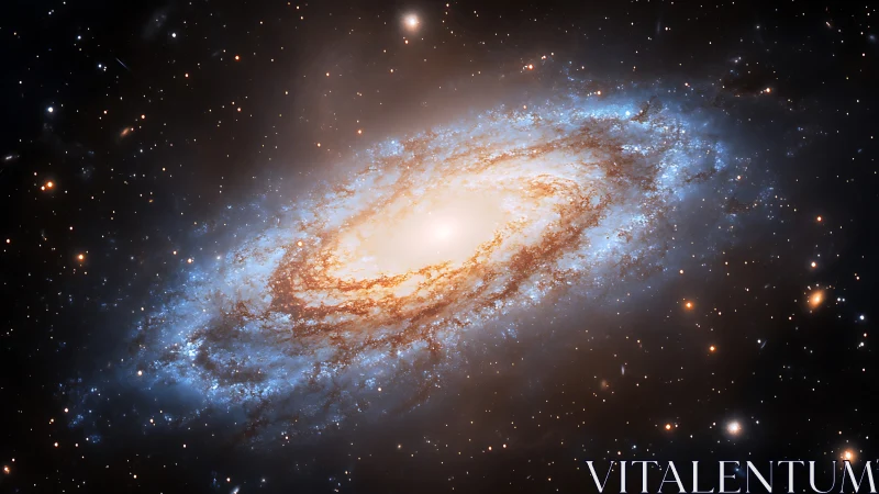 Star-swirled spiral galaxy ignites a luminous cosmic whirlpool.